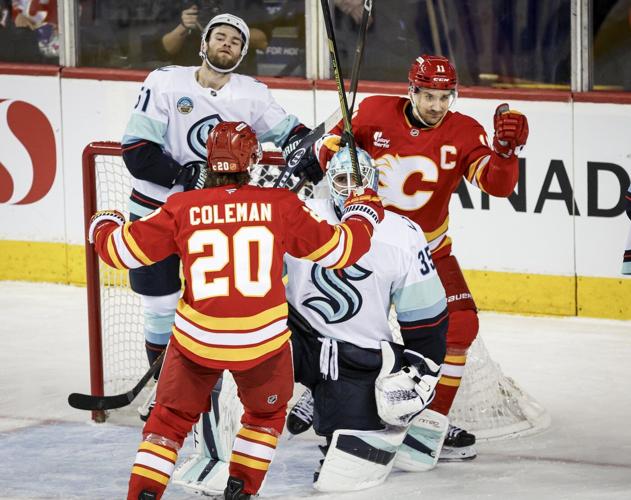 Andersson assists on three goals for Flames in 4-2 win over Kraken