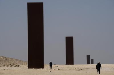 Richard Serra's art installation hard to miss in Qatar desert, once you get there