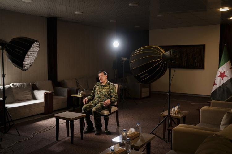 US-backed commander says his Kurdish-led group wants a secular and civil state in post-Assad Syria