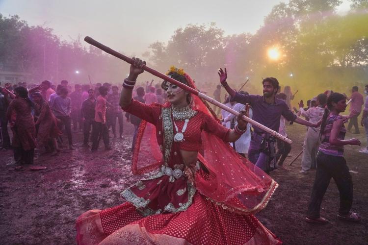 Photos of revelers celebrating Holi, the Hindu festival of colors, in India's Mathura