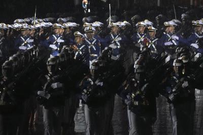 Indonesia’s new President and ministers begin a military-style retreat which includes morning drills