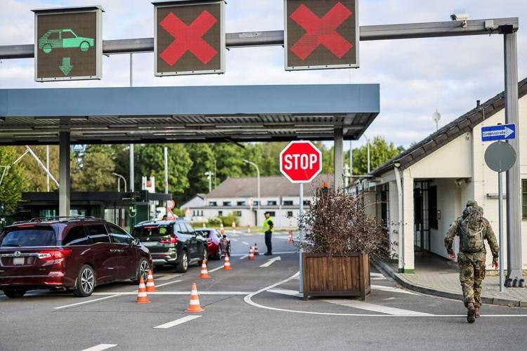 Security was stepped up temporarily at a NATO air base in Germany because of a 'potential threat'