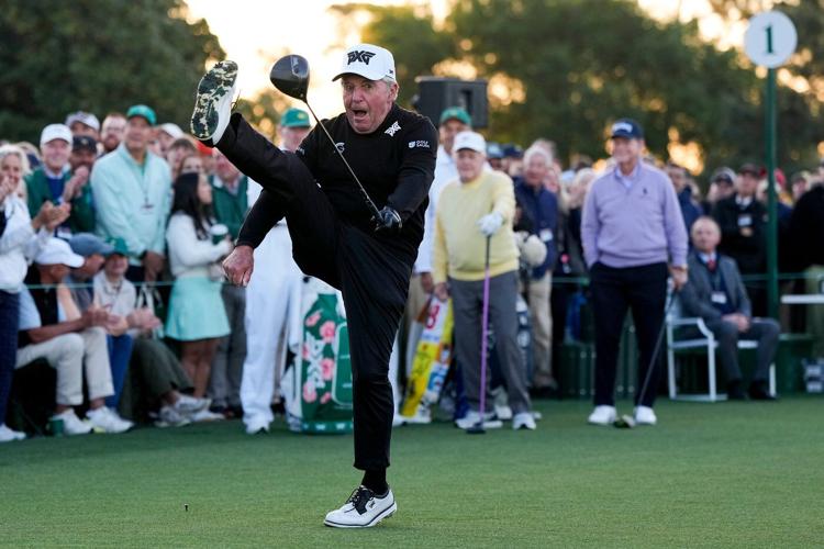 A wild hook and a big leg kick as Jack Nicklaus, Gary Player and Tom Watson open the Masters