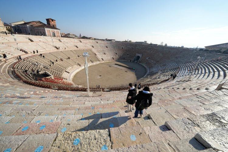 Verona's ancient Roman arena gets a modern facelift for the 2026 Winter Olympic Games