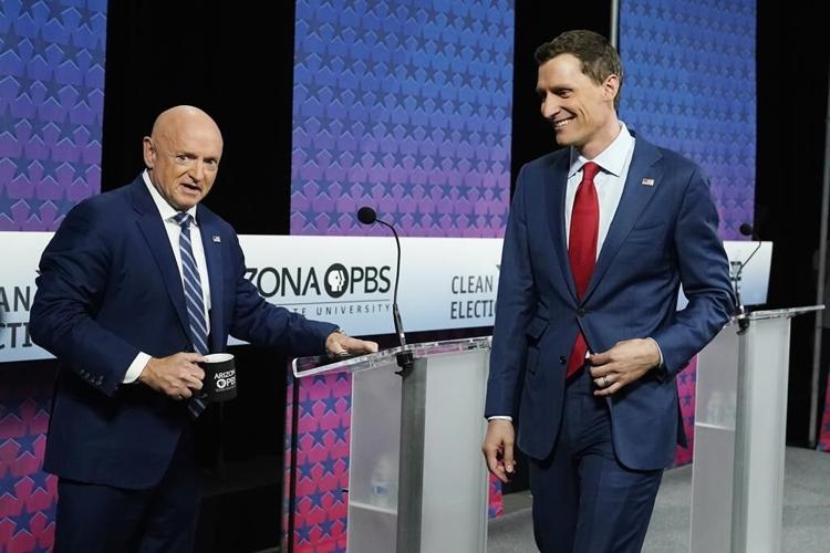 Kelly distances from Biden, Masters yields in Senate debate
