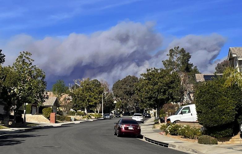 Evacuations ordered as new fast-moving wildfire threatens mountain homes north of Los Angeles