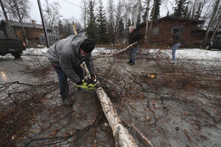 Hurricane-force winds cause widespread damage in Alaska's largest city