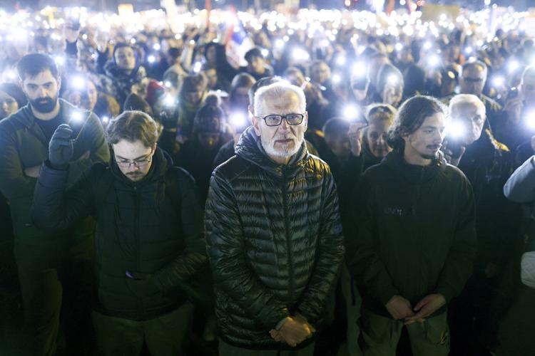 Serbian students blockade a Danube bridge overnight as anti-graft movement grows