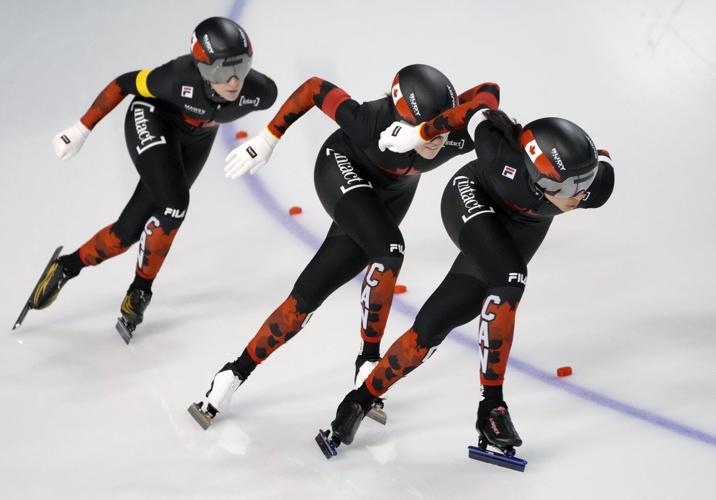 Canada's women claim World Cup speedskating sprint gold, Stolz completes hat trick