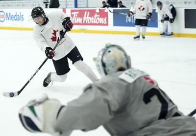 Beck scores twice, Celebrini ejected as Canada beats Switzerland in WJC exhibition