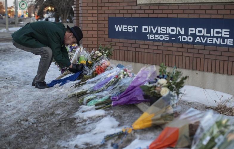Procession for Edmonton police officers shot and killed responding to call