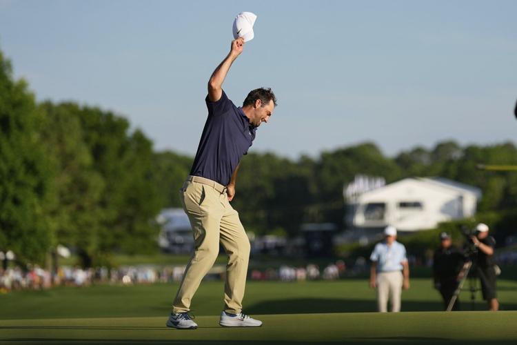 AP PHOTOS: Scheffler pulls away to win PGA Championship for third major title