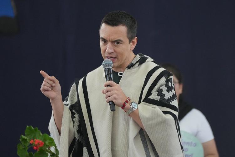 Protesters rally for and against Ecuador's president as emergency takes effect in 10 provinces