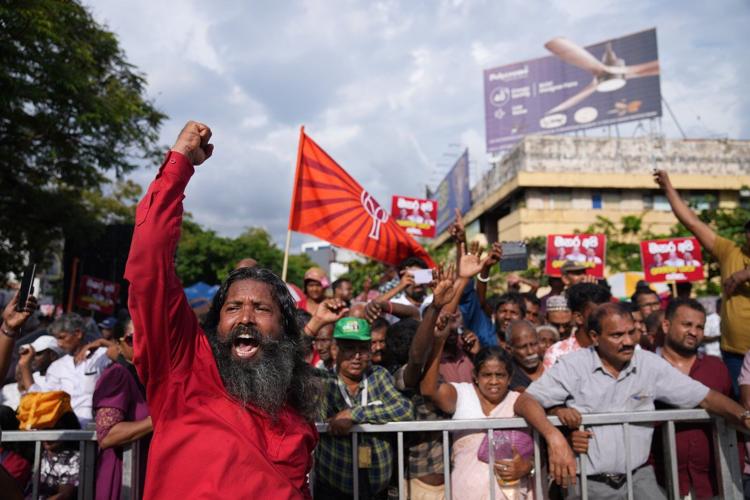 Sri Lankan opposition rallies in first major protest against Dissanayake government