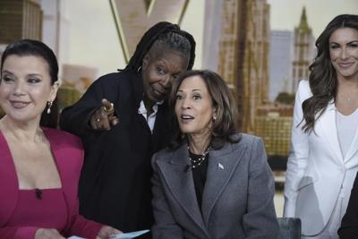 Harris gets personal in media blitz, balks at breaking with Biden on policy