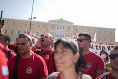 Greek civil servants have stopped work in a 24-hour strike that is disrupting public transport