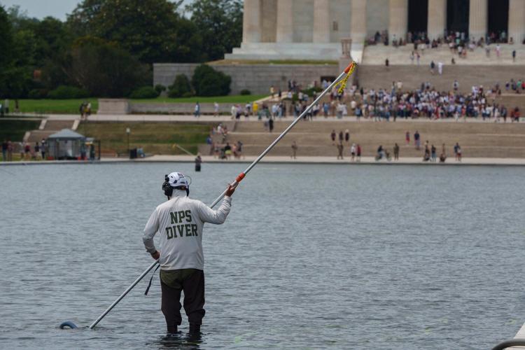 Trump says 6 people have been arrested for damaging the Reflecting Pool