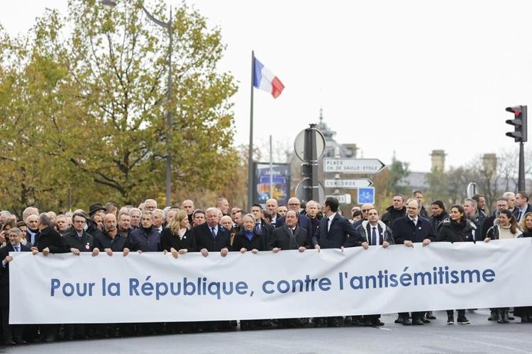 More than 180,000 people across France march against soaring antisemitism amid the Israel-Hamas war