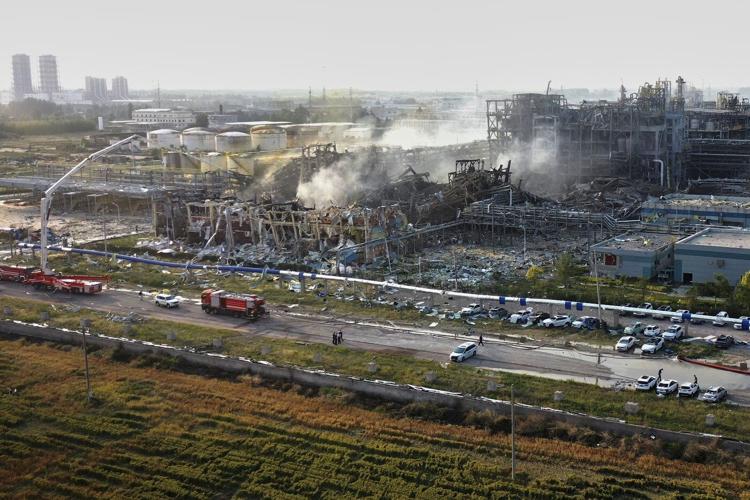 Search efforts continue at the site of a China chemical plant explosion as fate of 6 missing unknown
