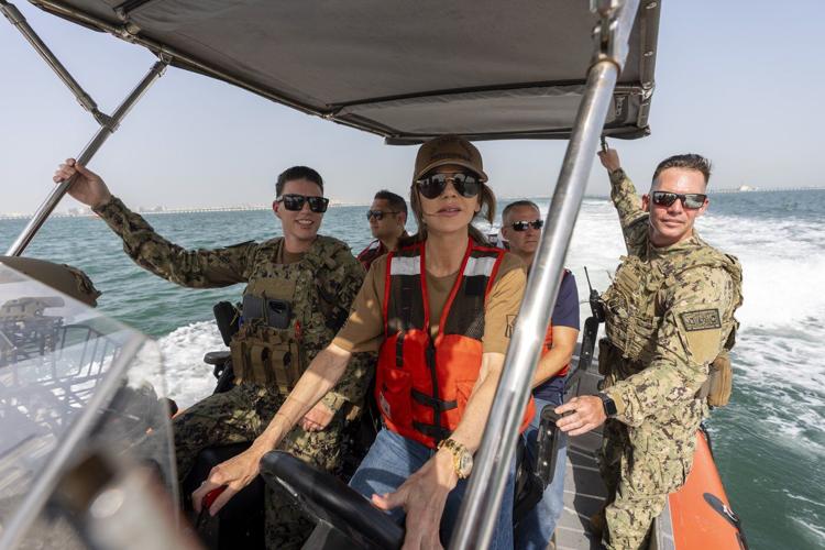 AP PHOTOS: US Homeland Security Secretary Noem visits Middle East