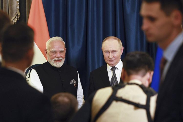 Modi and Putin meet on summit sidelines as India faces steep US tariff over Russian oil imports