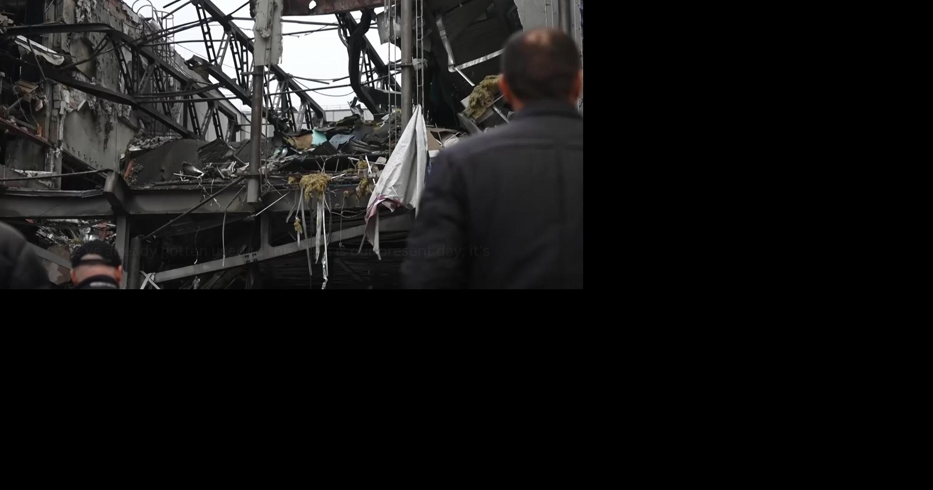 Kyiv residents clean up after Russian strikes hit malls, metro stations ...