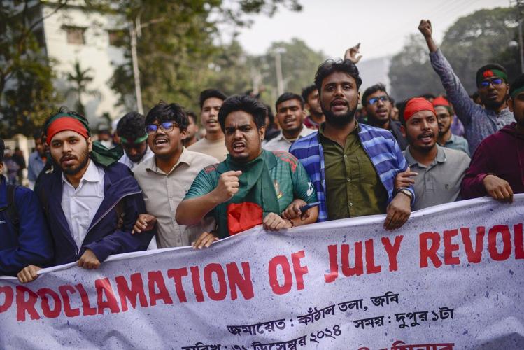 Thousands march in Bangladesh calling for the ousted prime minister's prosecution