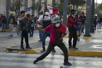 Peru protesters tear-gassed after president calls for truce