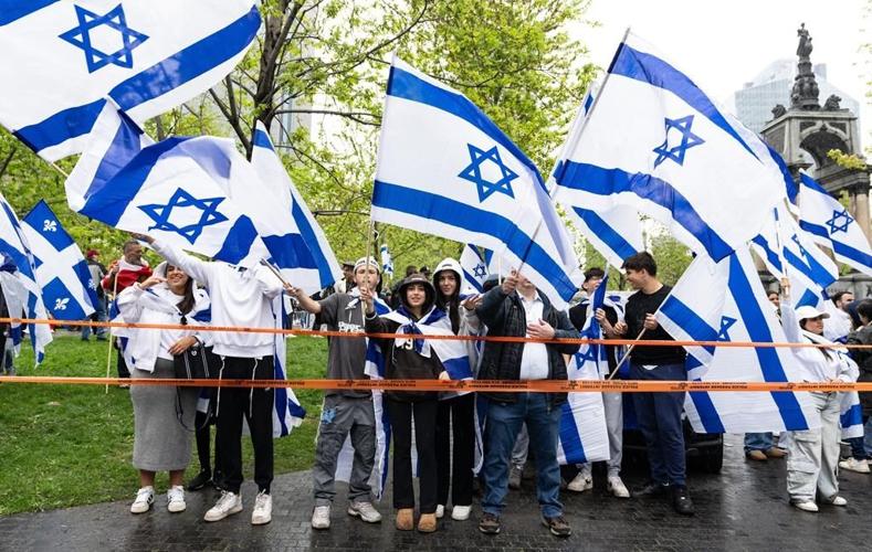 Des manifestants pro-isra茅liens ont march茅 dans la Ville-Reine