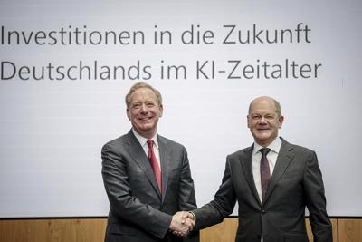 German chancellor welcomes Microsoft's $3.5 billion AI investment in Germany