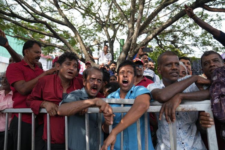 Sri Lankan opposition rallies in first major protest against Dissanayake government