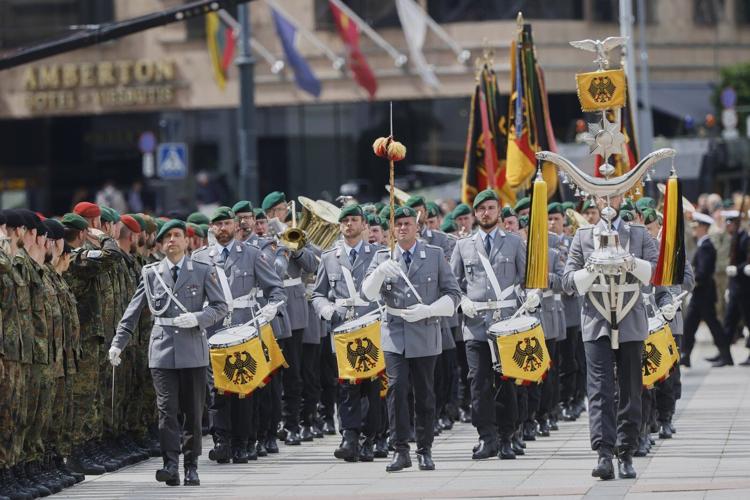 Merz inaugurates a historic German brigade in Lithuania and pushes for security spending