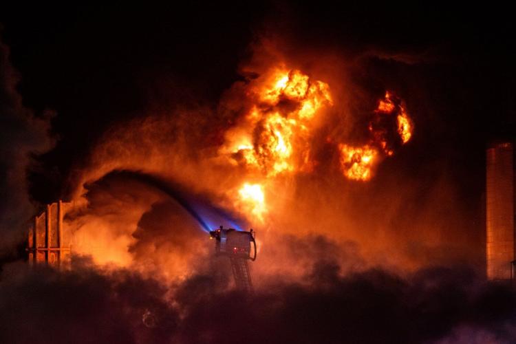Massive fire erupts at Chevron refinery just outside Los Angeles; flames visible for miles