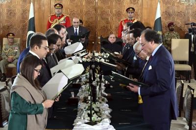 Pakistan swears in newly elected Prime Minister Shehbaz Sharif's 19-member Cabinet