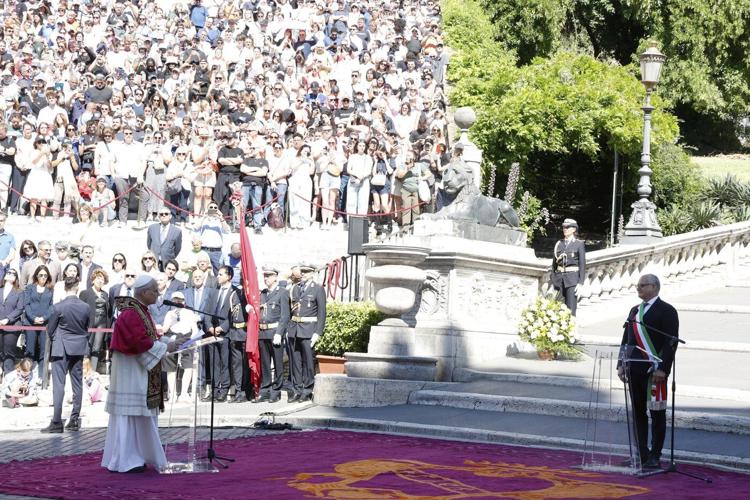 Pope Leo XIV declares 'I am Roman!' as he completes formalities to become bishop of Rome