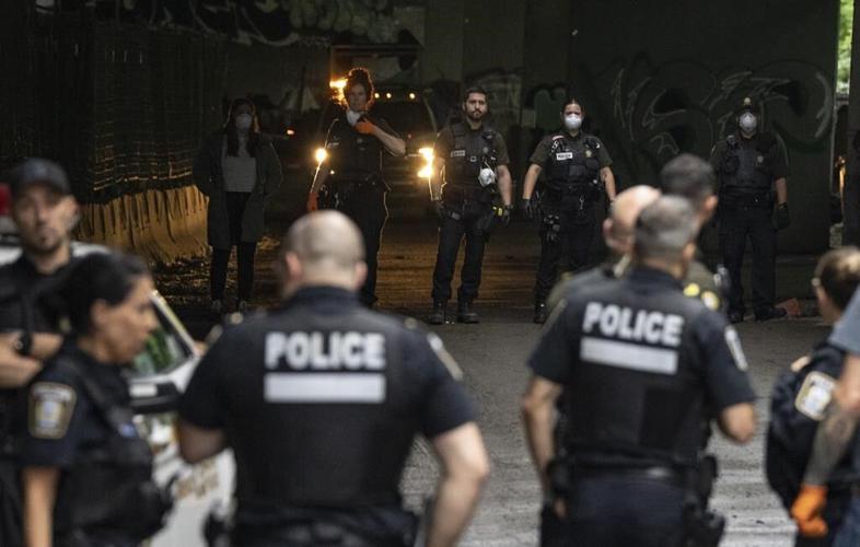 Quebec officials dismantle homeless camp under Montreal highway