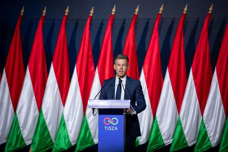 Hungarian opposition leader Magyar vows to pull Hungary back toward the West in campaign launch