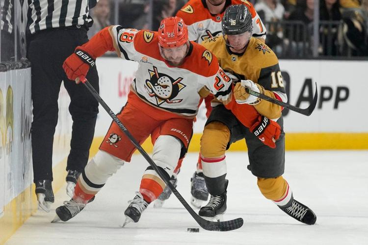 Barbashev scores late, Golden Knights beat Ducks 3-1 in second-round opener