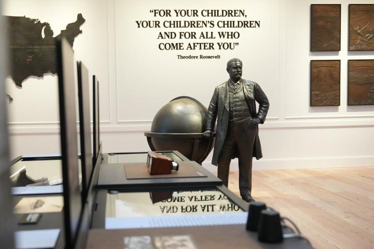 Trump visits newly built Theodore Roosevelt Presidential Library in North Dakota's Badlands