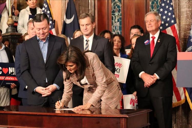 Nikki Haley formally enters her home-state primary as a new poll suggests she has momentum in Iowa