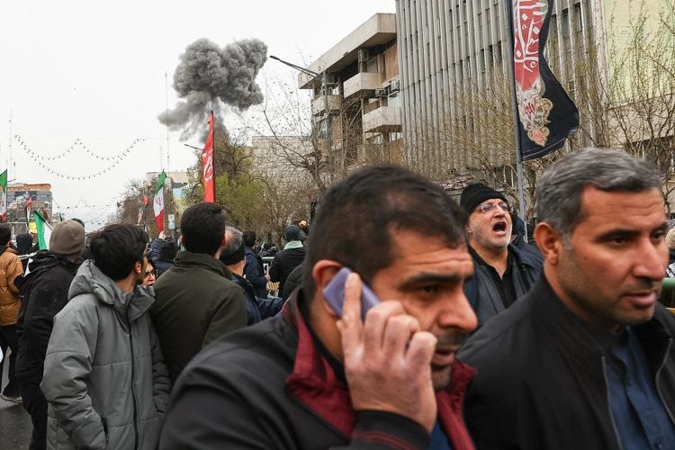Blast rocks Tehran after Israel threatened to target area where pro-government rally was being held