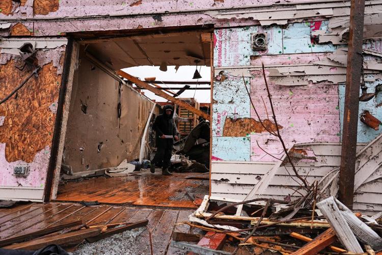 Photos show tornado damage after powerful storms hit Illinois and Indiana