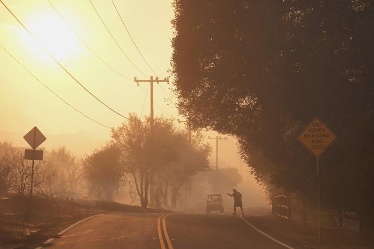 Rapidly spreading brush fire prompts an evacuation order for thousands north of Los Angeles