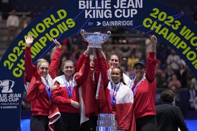 Canada on top of team tennis mountain after beating Italy to win Billie Jean King Cup