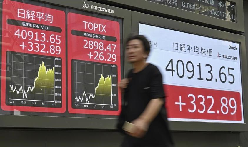 Japan's Nikkei 225 index hits a record high close of 40,913.65