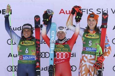 Swiss skier Gut-Behrami takes World Cup season-opening GS. Shiffrin places 6th
