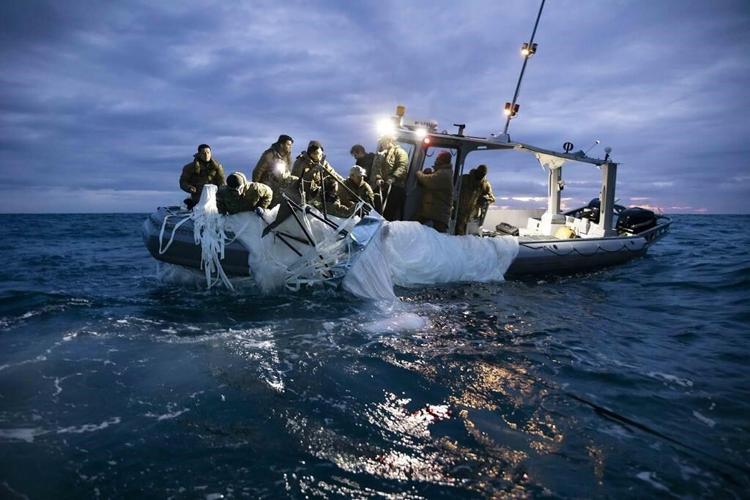 Navy releases first photos of Chinese balloon recovery