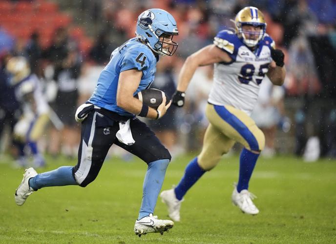 Arbuckle throws two TD passes as Argos down Bombers 31-17 for first home win of '25