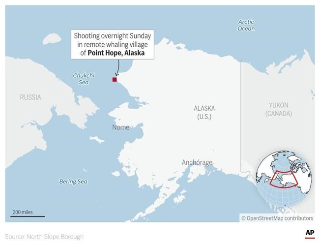 Teenager in custody after 2 killed, 2 injured during shooting in remote Alaska whaling village