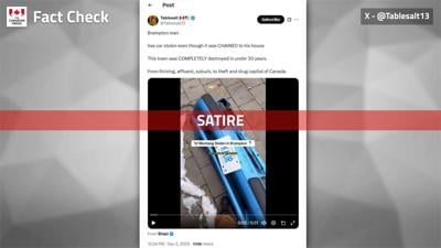 Fact File: Video of chained Mustang 'stolen' from Brampton, Ont. driveway is a skit